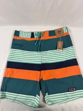 Patagonia Stretch Wavefarer Boardshorts Swim Shorts Men's Size 35 NEW